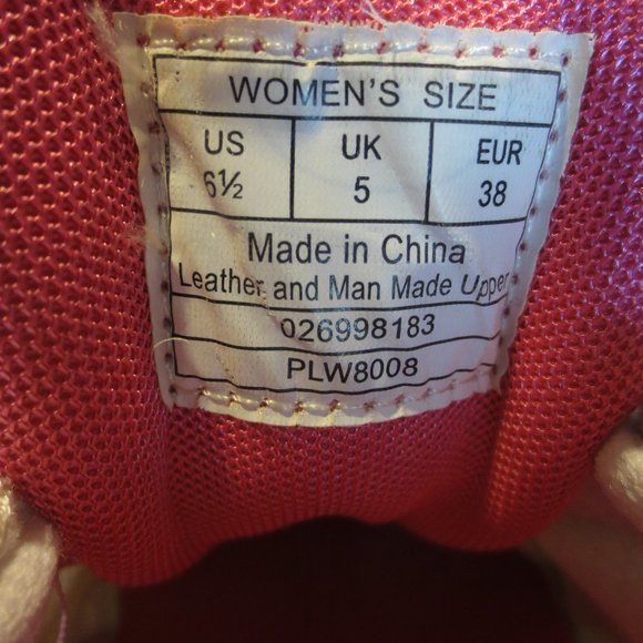 Upcycled Pink Tie Dye Hearts Graphic Love to Run Cross Trainer Running Shoes 6.5 - Picture 9 of 11